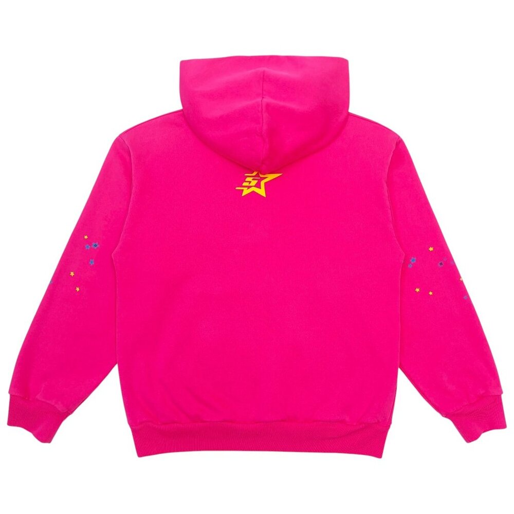 Sp5der P*NK Pullover Hoodie Pink Black | Spider Worldwide - Picture 2 of 6